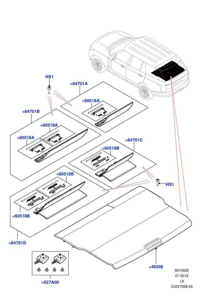 Load Compartment Trim (Gap Hider - Rear Seat,Package Tray)