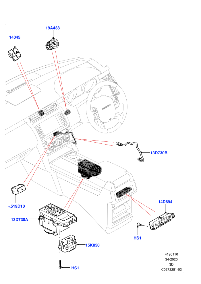 Switches (Console,Solihull Plant Build)((V)FROMHA000001)