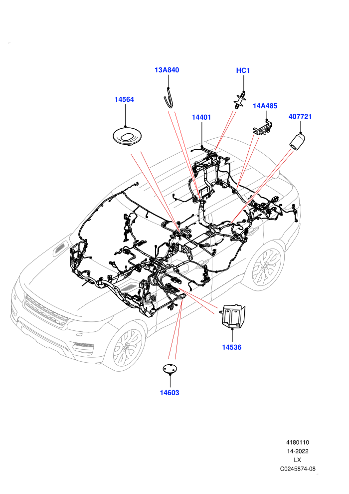 Electrical Wiring - Engine And Dash (Main Harness)((V)TOEA999999)