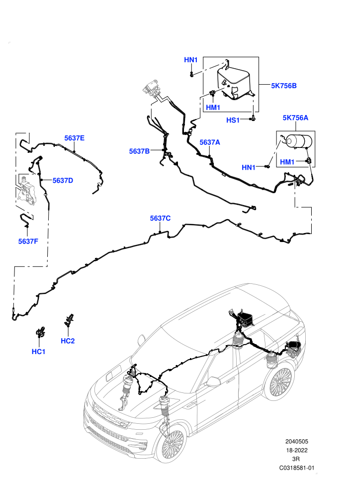 Air Suspension Compressor And Lines (Air Suspension Lines)