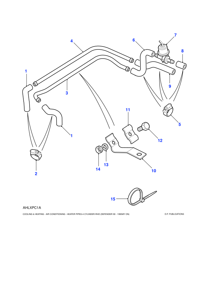 Heater Pipes (4 Cylinder,RHD,With Air Conditioning)