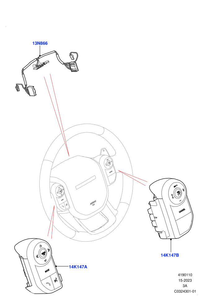 Switches (Itatiaia (Brazil))(Steering Wheel)((V)TOLT999999 (V)FROMLT000001)