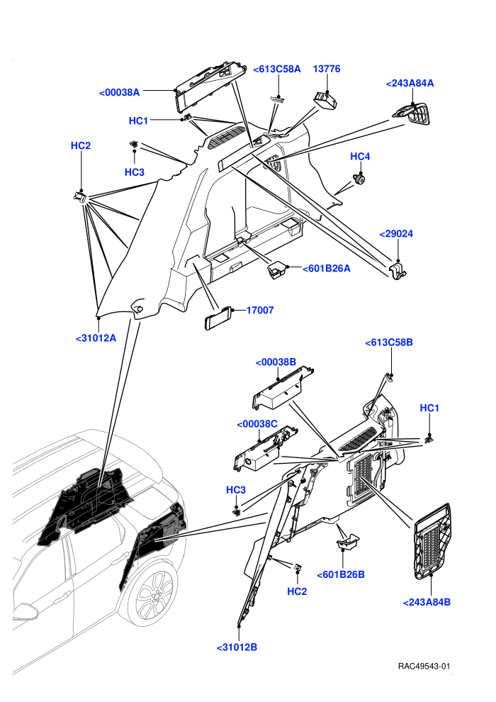 Side Trim (60/40 Load Through With Slide,Itatiaia (Brazil),Less Chiller Unit)(Luggage Compartment)((V)FROMLT000001)