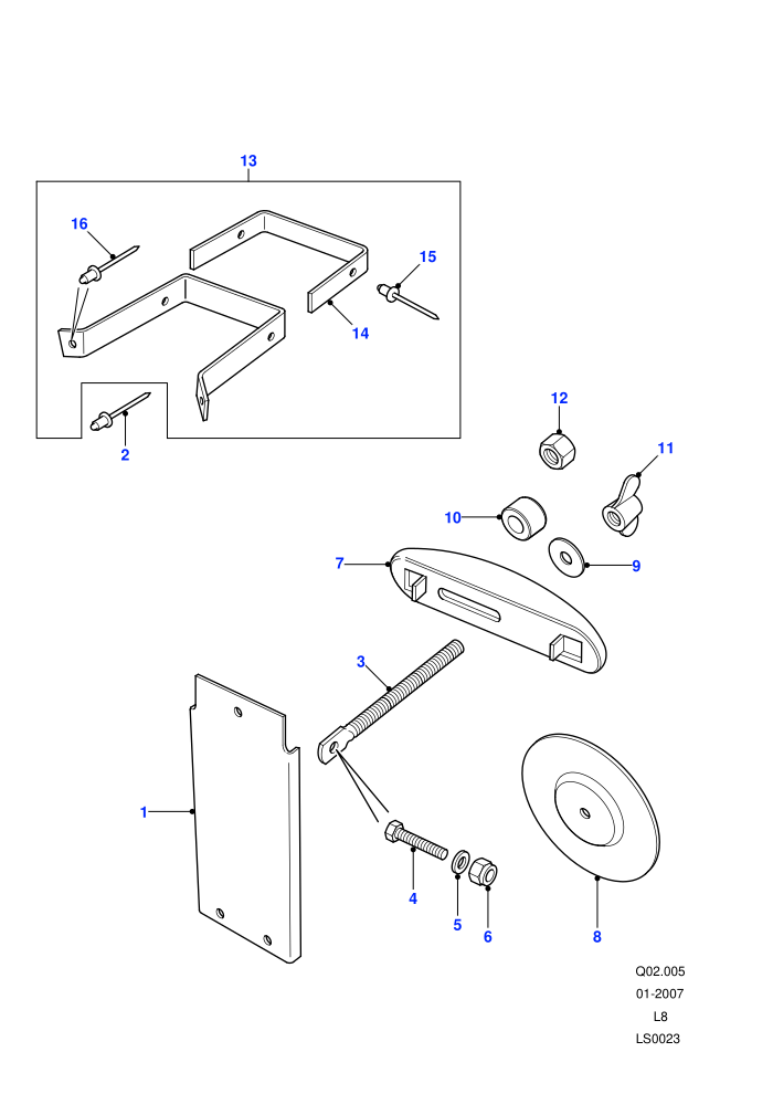 Spare Wheel Carrier (With Bulkhead Mounted Carrier)((V)FROM7A000001)