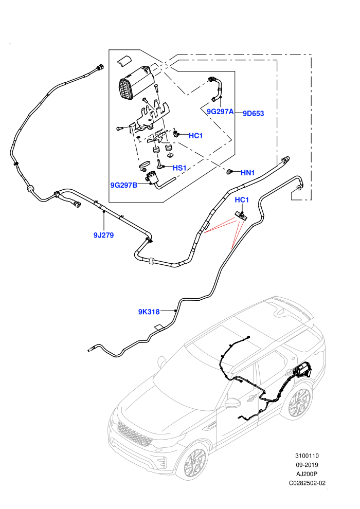 Fuel Lines (2.0L I4 High DOHC AJ200 Petrol,Narrow Filler Neck - Unleaded)(Rear)((V)TOJA999999 (V)FROMJA000001)