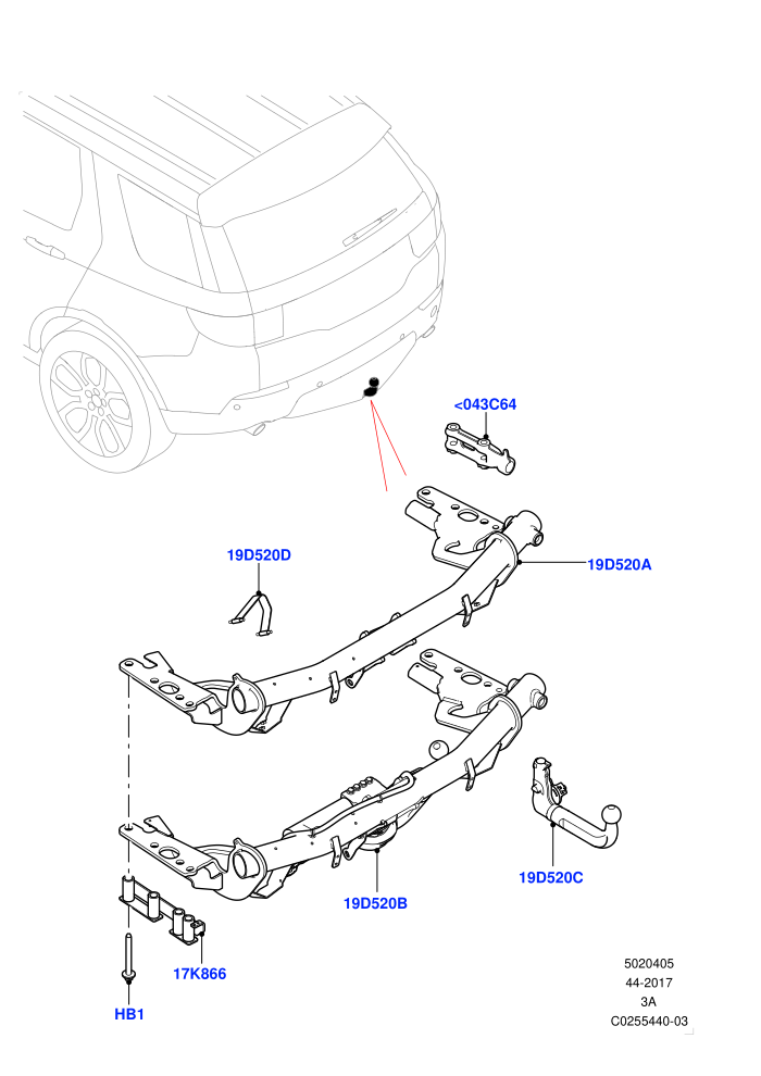 Tow Bar (Halewood (UK),T/Tow Hitch Prep - ROW,Tow Hitch Elec Deployable Swan Neck,Tow Hitch Man Detachable Swan Neck,With X-Bar Trailer Prep - NAS,X-Bar Detachable Tow Ball - 13 Pin)((V)TOKH999999)