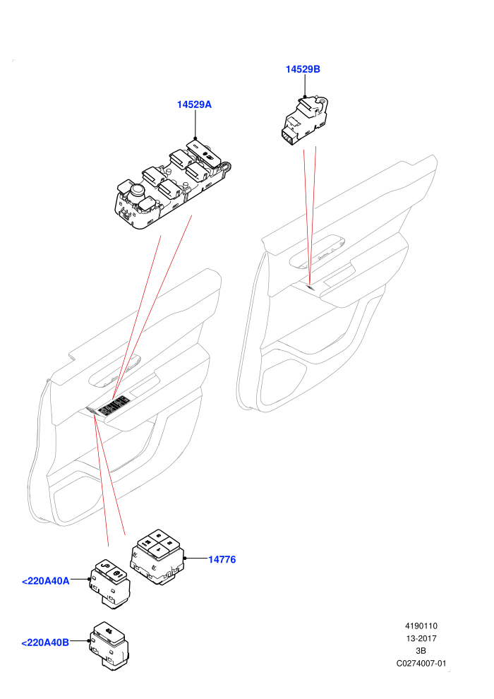 Switches (Front And Rear Doors)