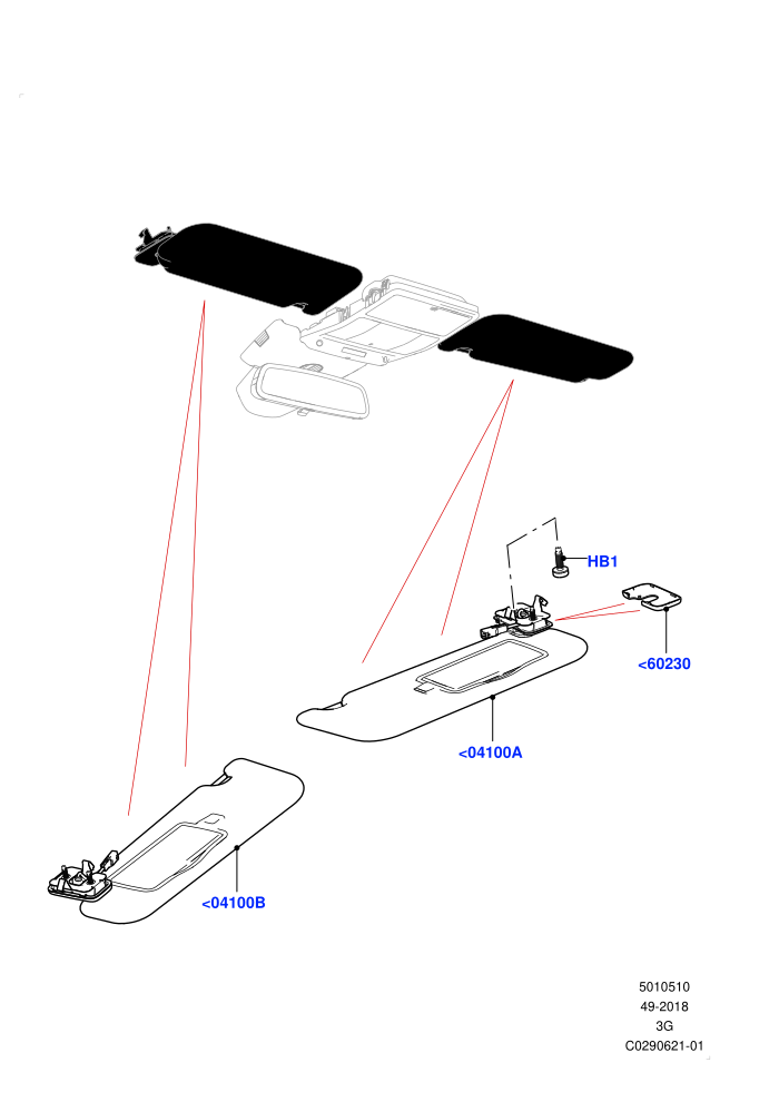 Headlining And Sun Visors (Halewood (UK))