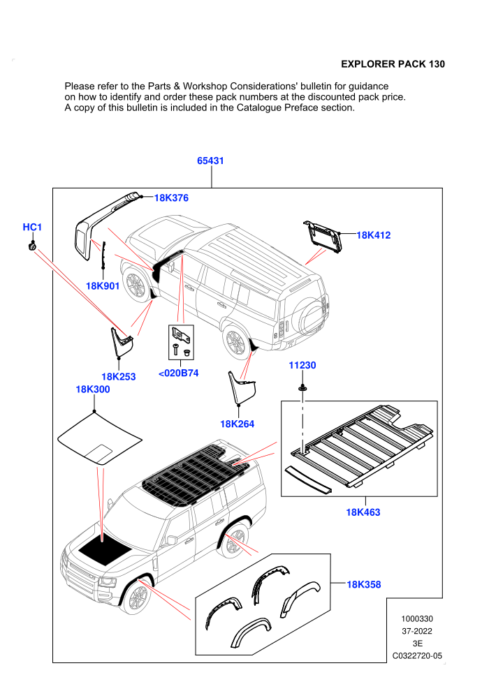 Accessory Pack (Long Wheelbase)(Explorer Pack 130)