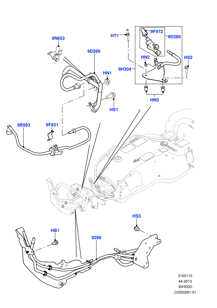 Fuel Lines (3.0L DOHC GDI SC V6 PETROL)((V)FROMEA000001)