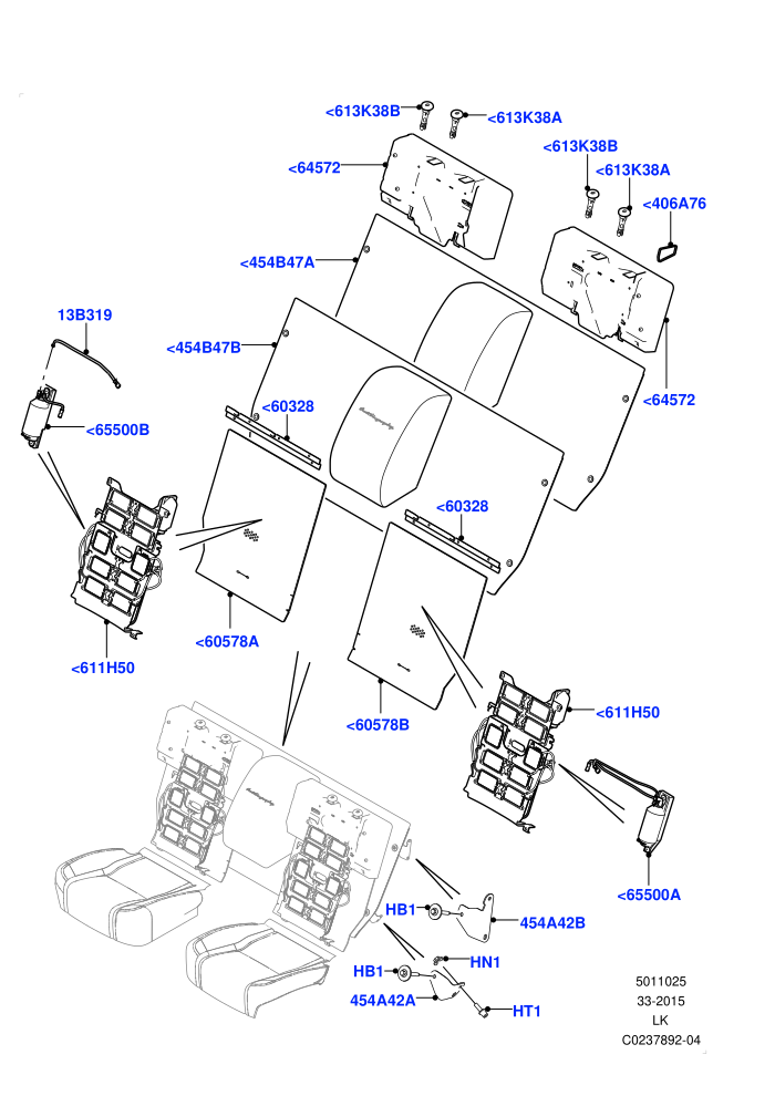 Rear Seat Back (With 40/40 Split Individual Rr Seat)