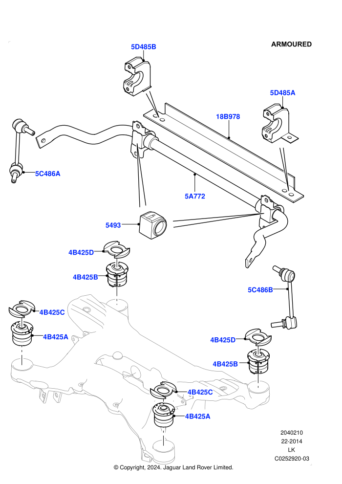 Rear Cross Member & Stabilizer Bar (Armoured)((V)FROMEA000001)