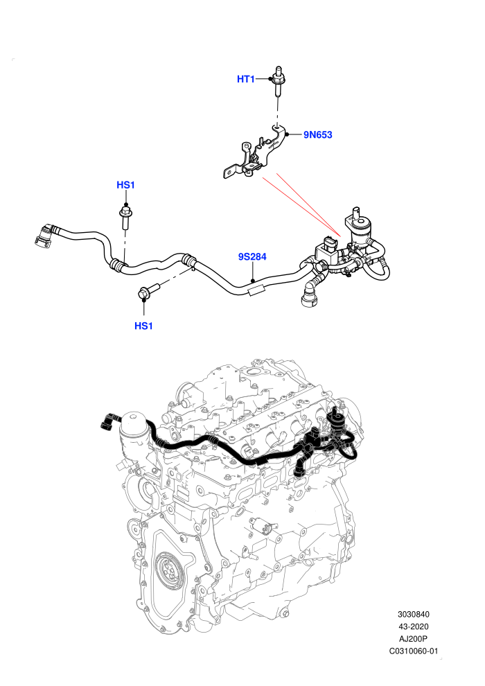 Evaporative Emission (2.0L AJ200P Hi PHEV,2.0L I4 High DOHC AJ200 Petrol)(Nitra Plant Build)((V)FROMM2000001)