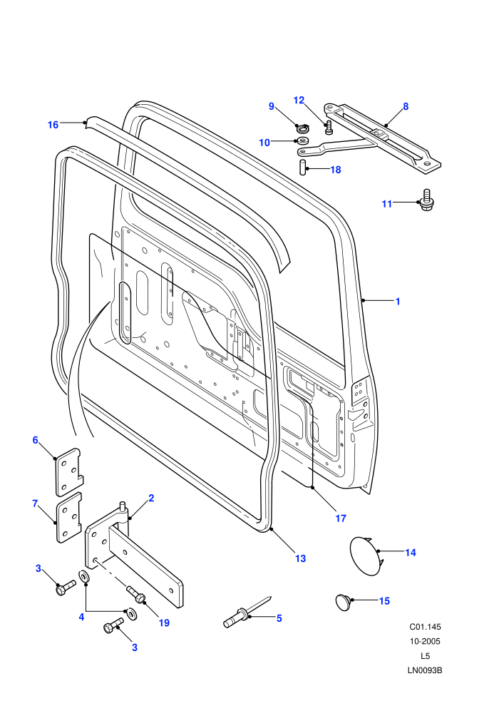 Rear End Door Assembly