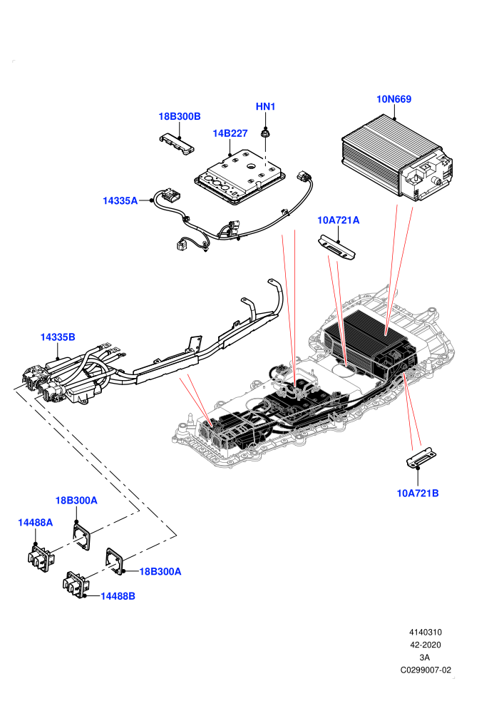Hybrid Electrical Modules (Electric Engine Battery-MHEV,Halewood (UK))(MHEV Battery, Converter, Harness and Mountings)((V)FROMLH000001)
