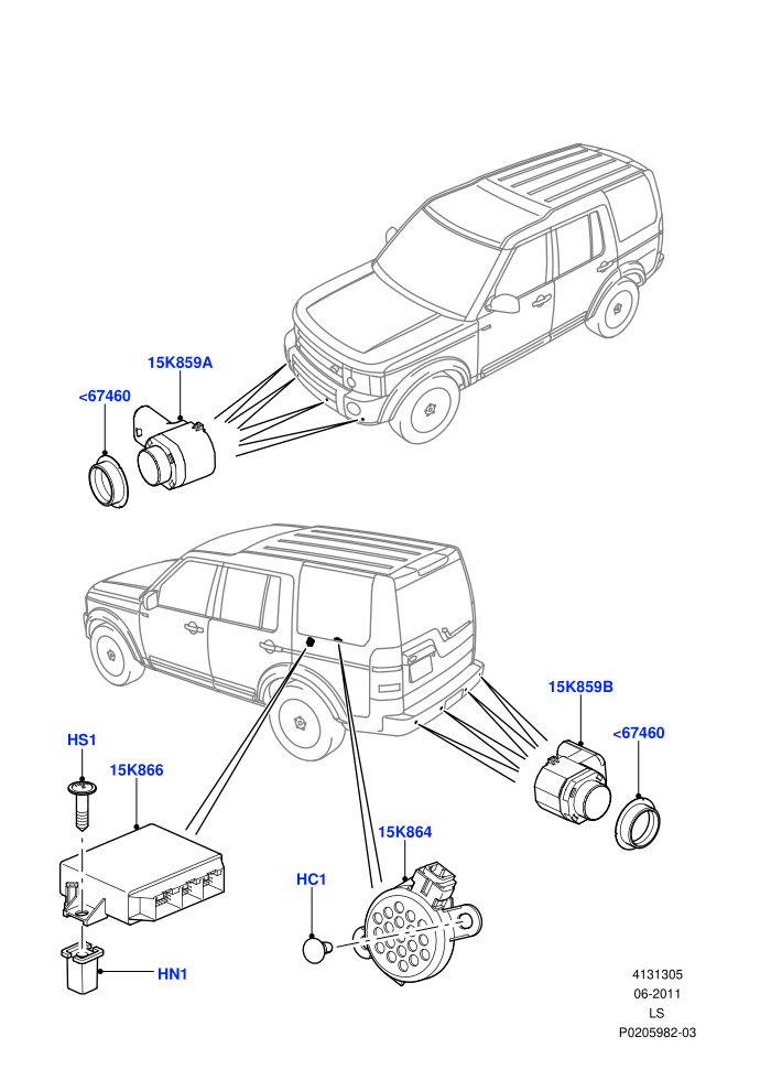 Parking Distance Control (With Rear Parking Aid)((V)TODA999999 (V)FROMAA000001)