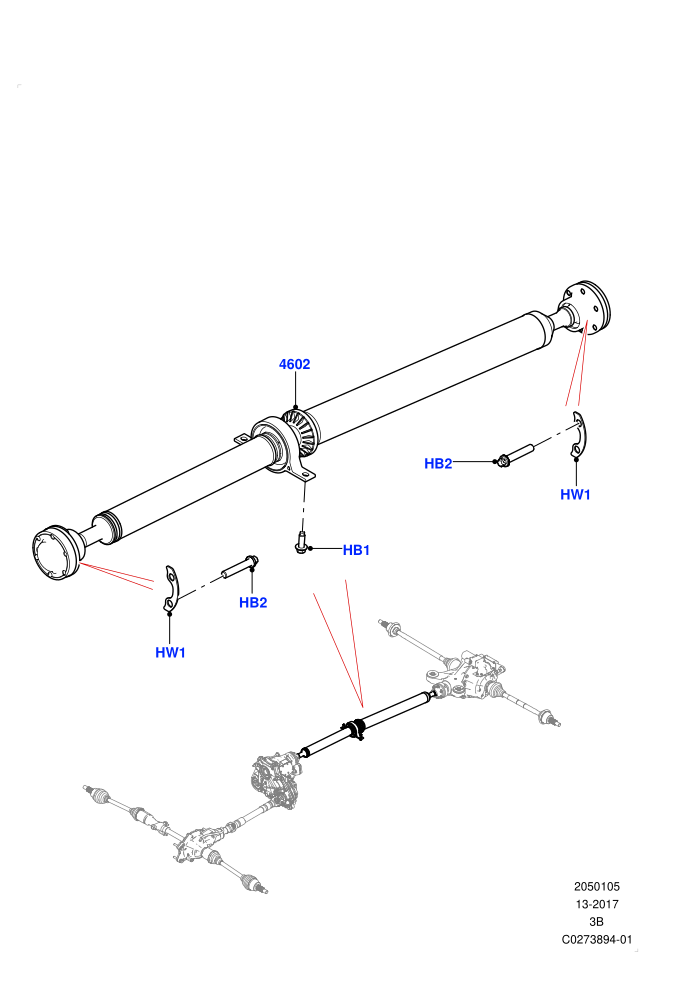Drive Shaft - Rear Axle Drive (Propshaft)