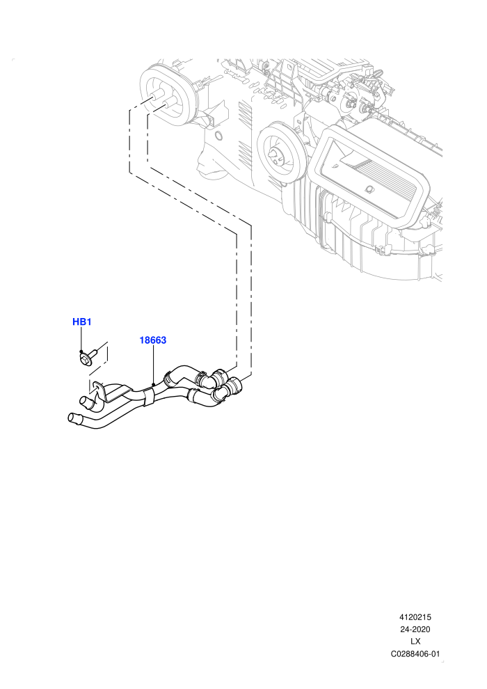 Heater Hoses (With Air Conditioning - Front/Rear,With Front Comfort Air Con (IHKA))((V)FROMKA000001)