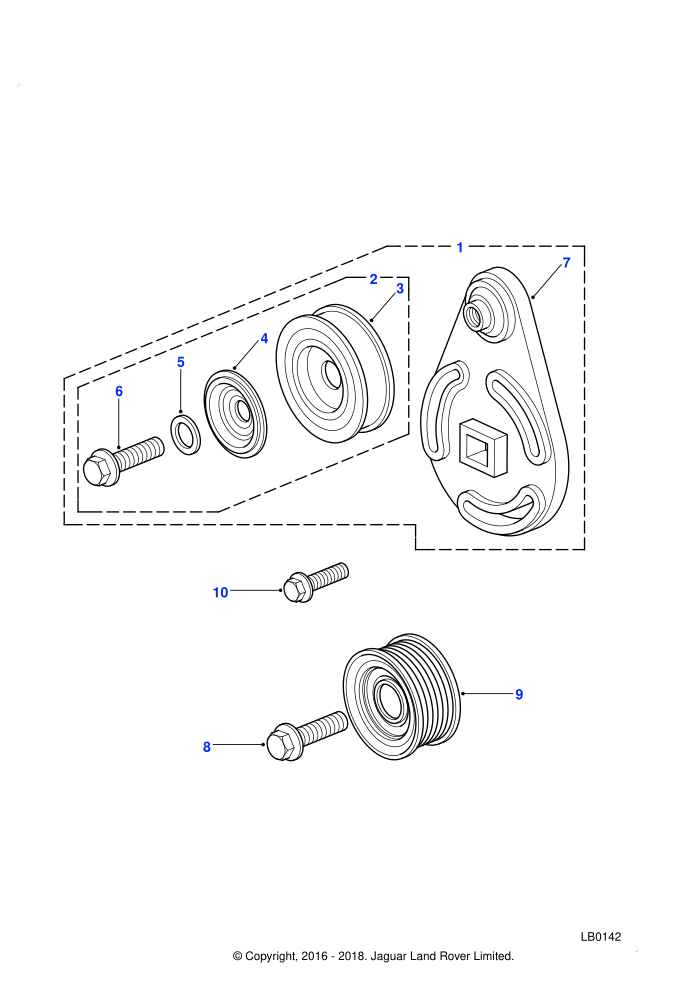 Air Conditioning Idlers (2.5 Tdi EGR (Gem),2.5L I4 300 TDi Diesel Turbo LR,With Air Conditioning)