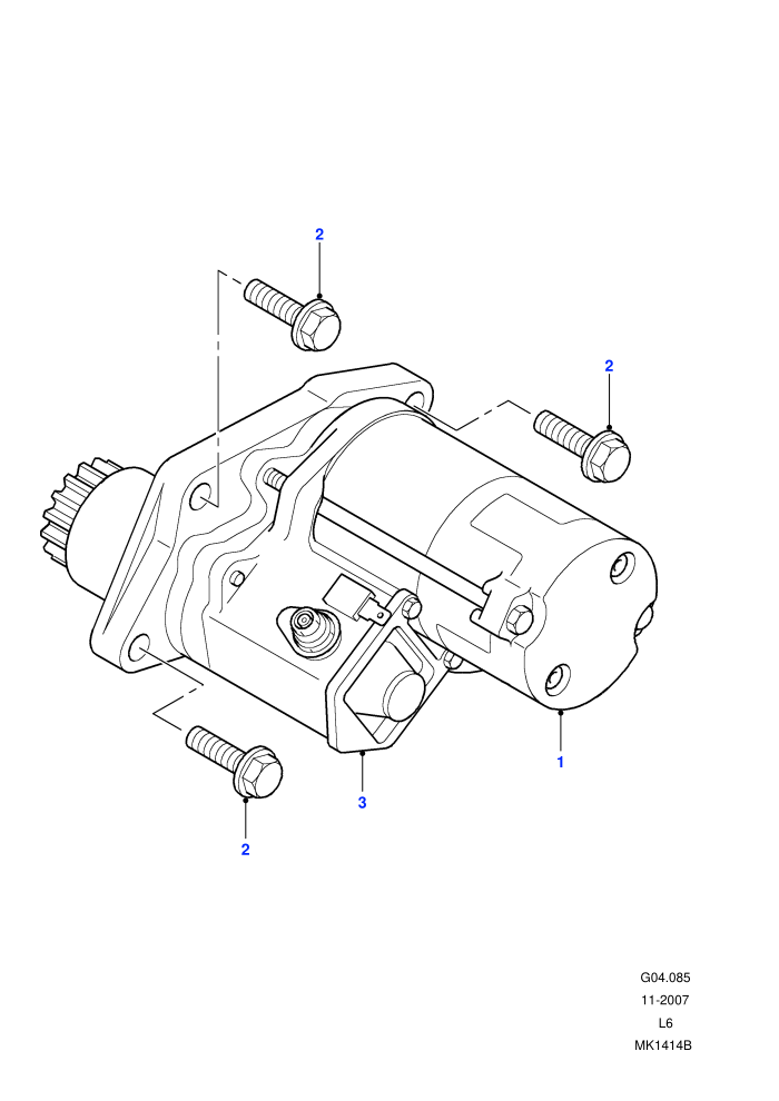 Starter Motor (2.5 KV6 Petrol,Automatic Transmission)