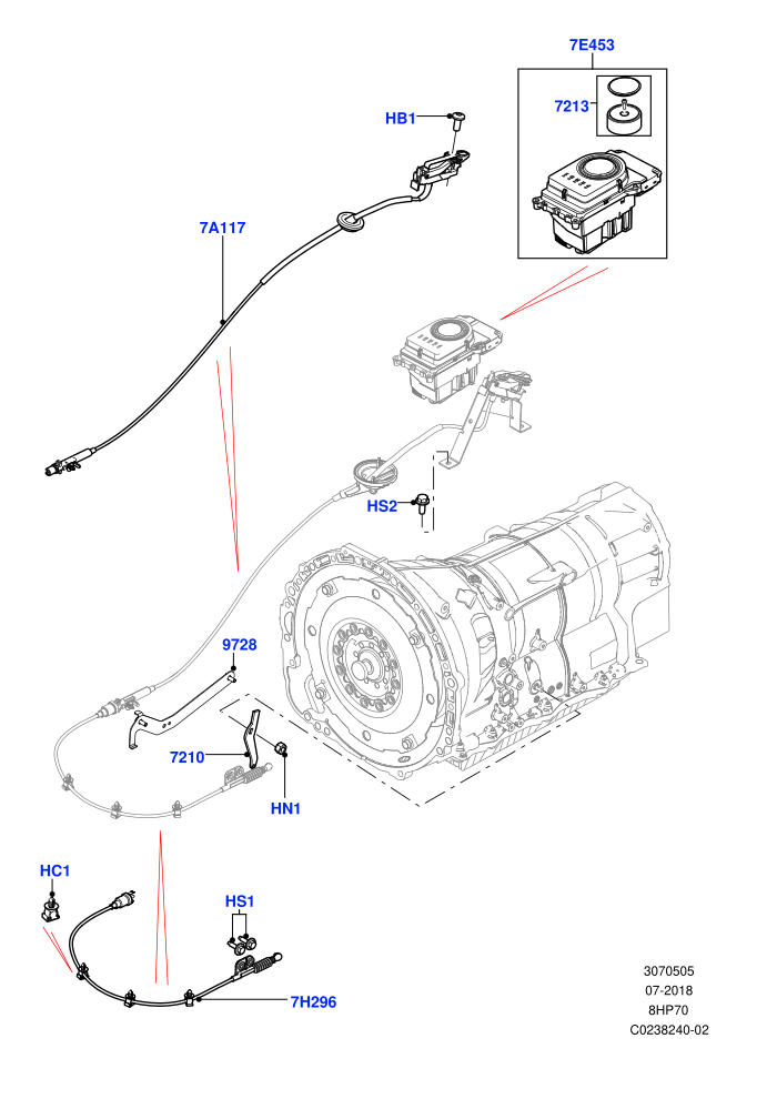 Gear Change-Automatic Transmission (3.0 V6 Diesel,3.0L DOHC GDI SC V6 PETROL,8 Speed Auto Trans ZF 8HP70 4WD)(Floor)((V)FROMCA000001)