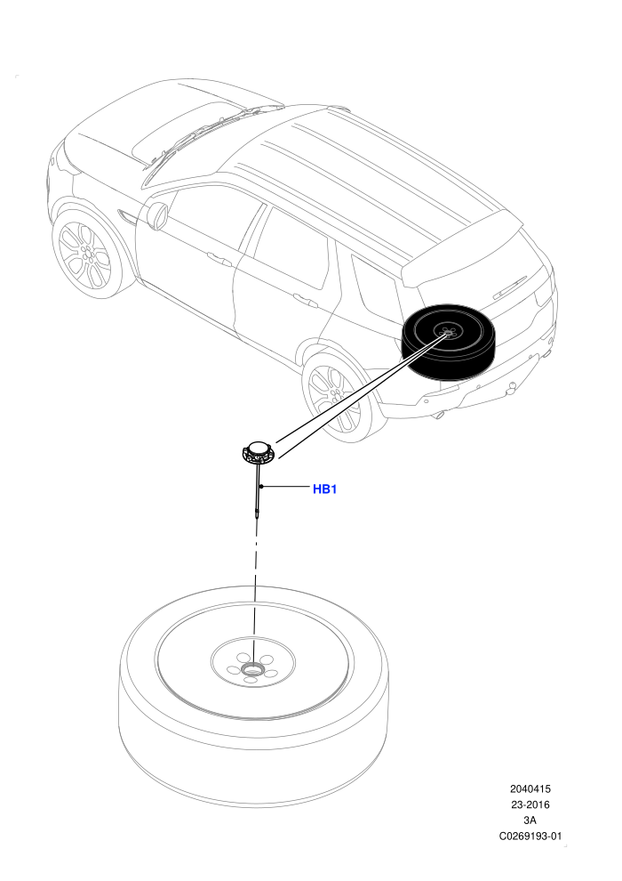 Spare Wheel Carrier (Itatiaia (Brazil),Less 3rd Row Rear Seat)((V)FROMGT000001)