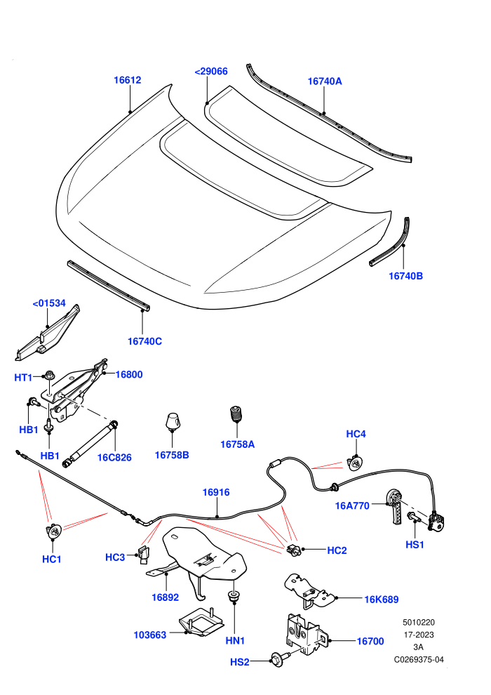 Hood And Related Parts (Itatiaia (Brazil))((V)TOKT999999 (V)FROMGT000001)