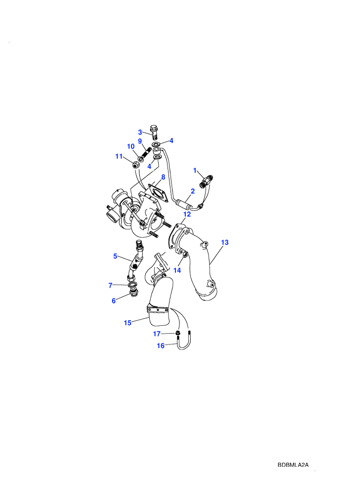 Turbo Charger Adaptors (2.5L 200 Tdi,5 Speed Manual Transmission,Less Catalyst)