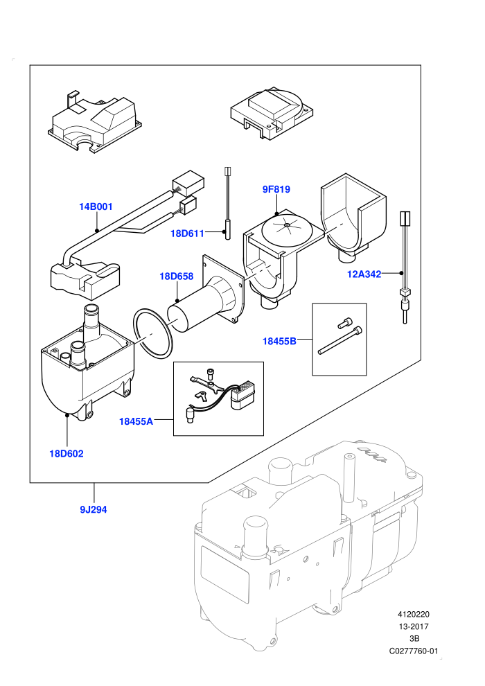 Auxiliary Fuel Fired Pre-Heater (Fuel Fired Heater With Park Heat,Fuel Heater W/Pk Heat With Remote)(Internal Components)