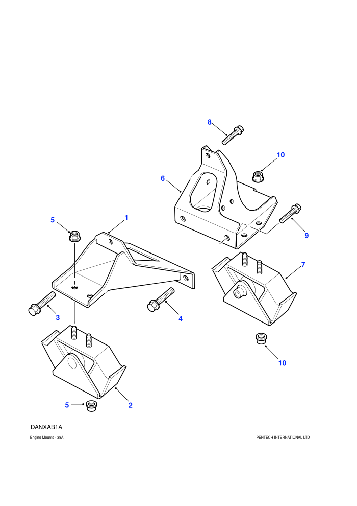 Engine Mounting (Petrol V8 L/R EFI)