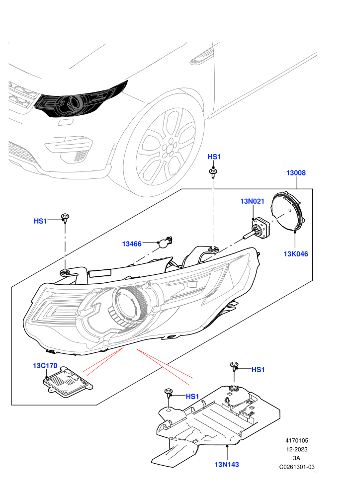 Headlamps And Front Flasher Lamps (Changsu (China),With Adaptive Headlamps Bi Xenon,With BI - Xenon Headlamps)((V)FROMFG000001)