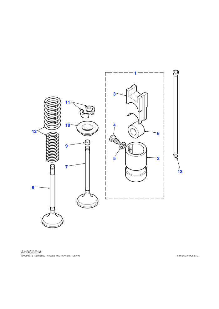 Valves & Tappets (2.5L 4 Cyl NA L/R Diesel)