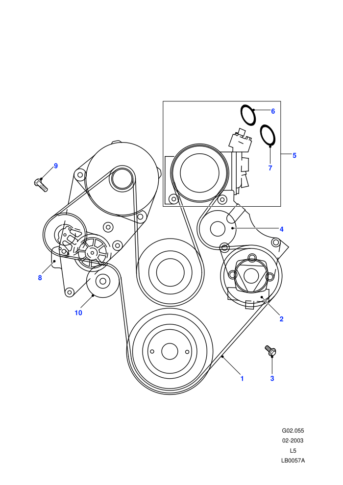 Drive Belt - Without ACE (V8,With Air Conditioning)