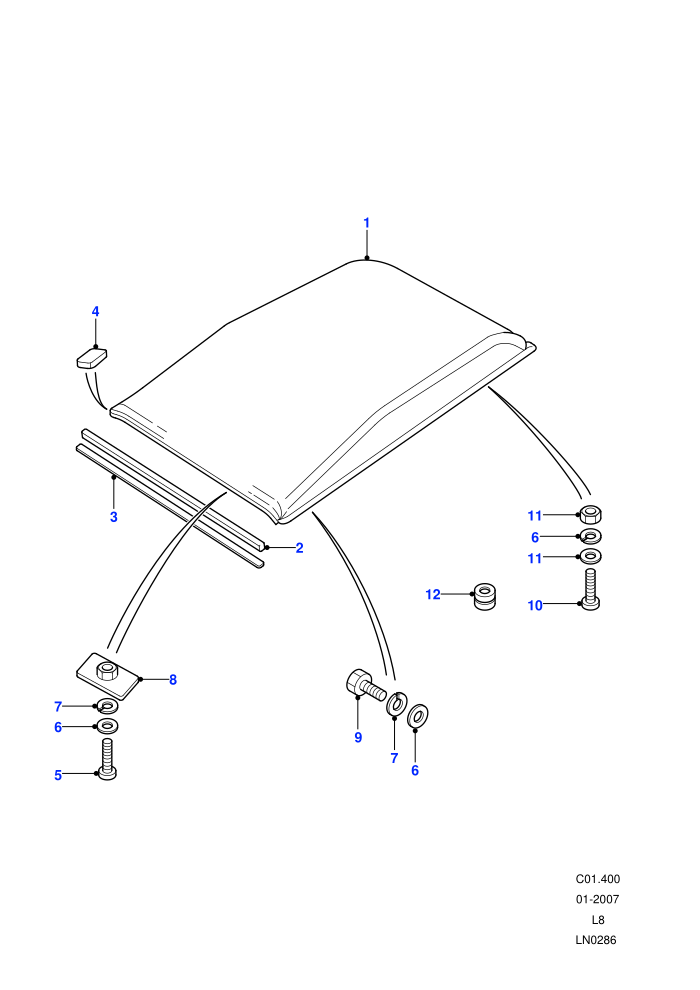Roof Assembly (Chassis Crew Cab,Crew Cab HCPU,Crew Cab Pick Up)((V)FROM7A000001)