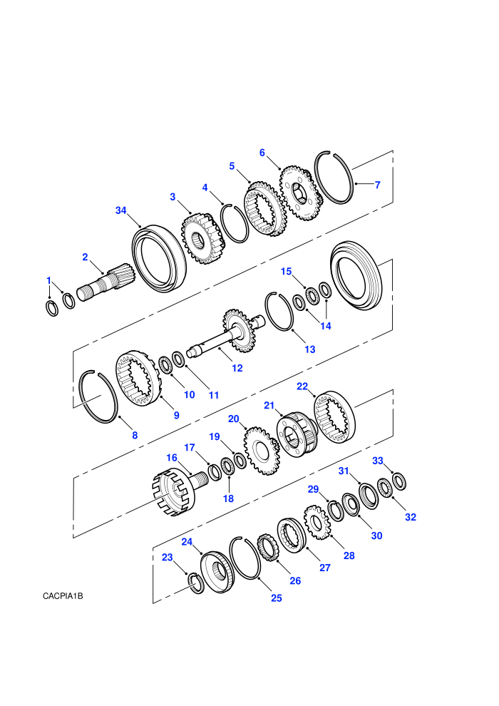 Web Shaft & Fourth Gear (Automatic Transmission)
