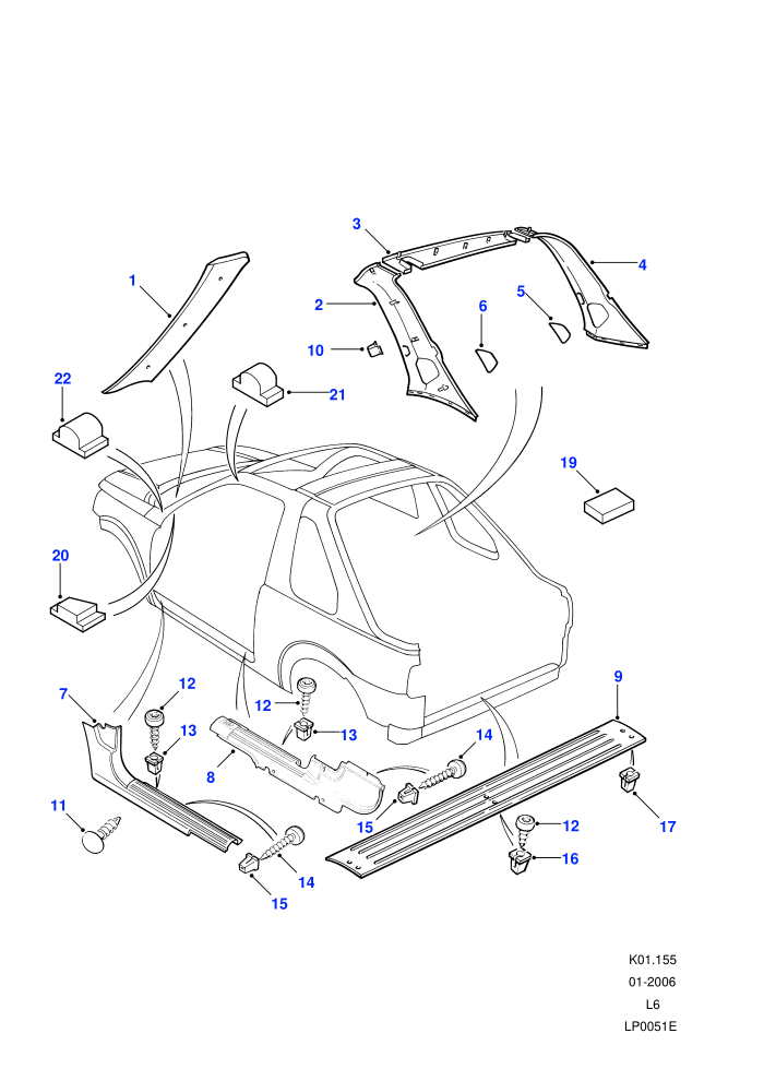 Post And Sill Finishers ((-)CDN/MEX/USA,3 Door Soft Back/Hard Back)