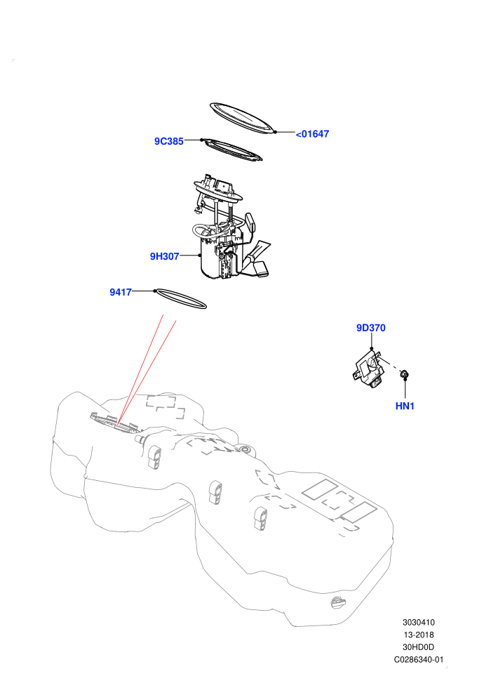 Fuel Pump And Sender Unit (3.0L DOHC GDI SC V6 PETROL)((V)FROMKA000001)