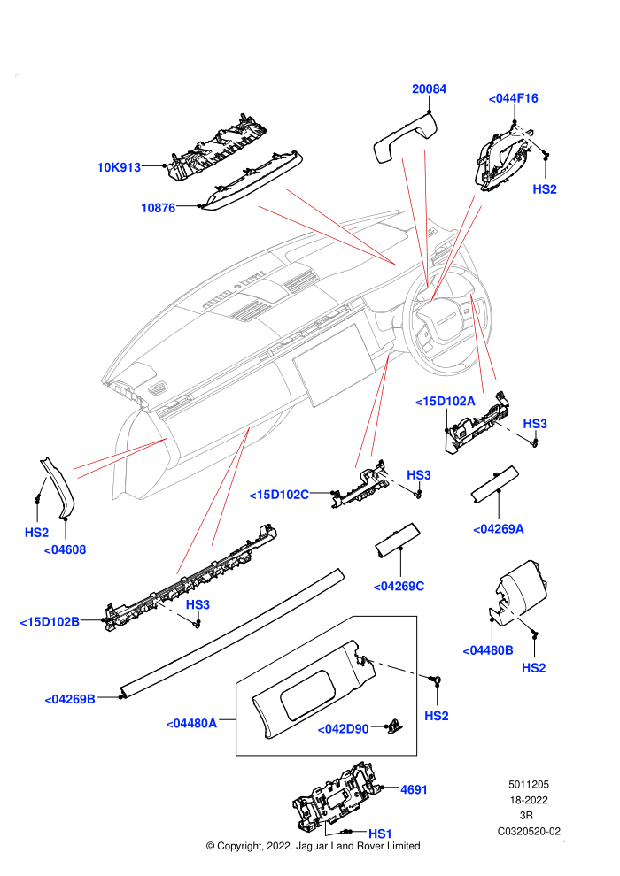 Instrument Panel (Centre,External Components)