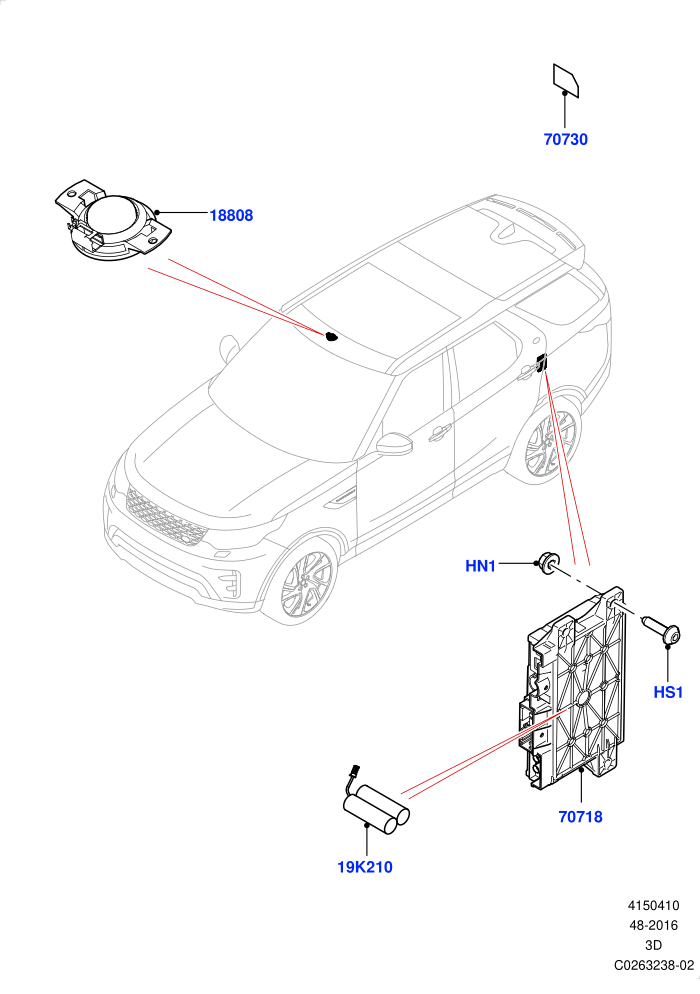 Telematics (TCU Module - China,TCU Module - NAS,TCU Module - ROW,TCU Module - Russia)(Solihull Plant Build,Telematics Control Unit)((V)FROMHA000001)