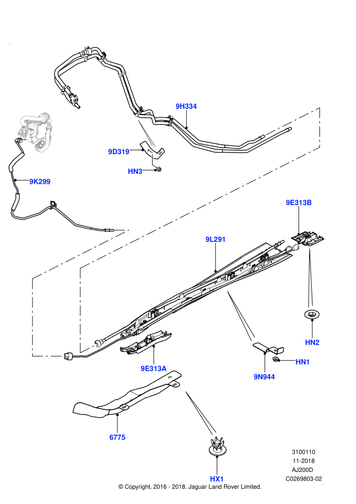 Fuel Lines (2.0L I4 DSL HIGH DOHC AJ200,2.0L I4 DSL MID DOHC AJ200,Itatiaia (Brazil))((V)FROMGT000001)