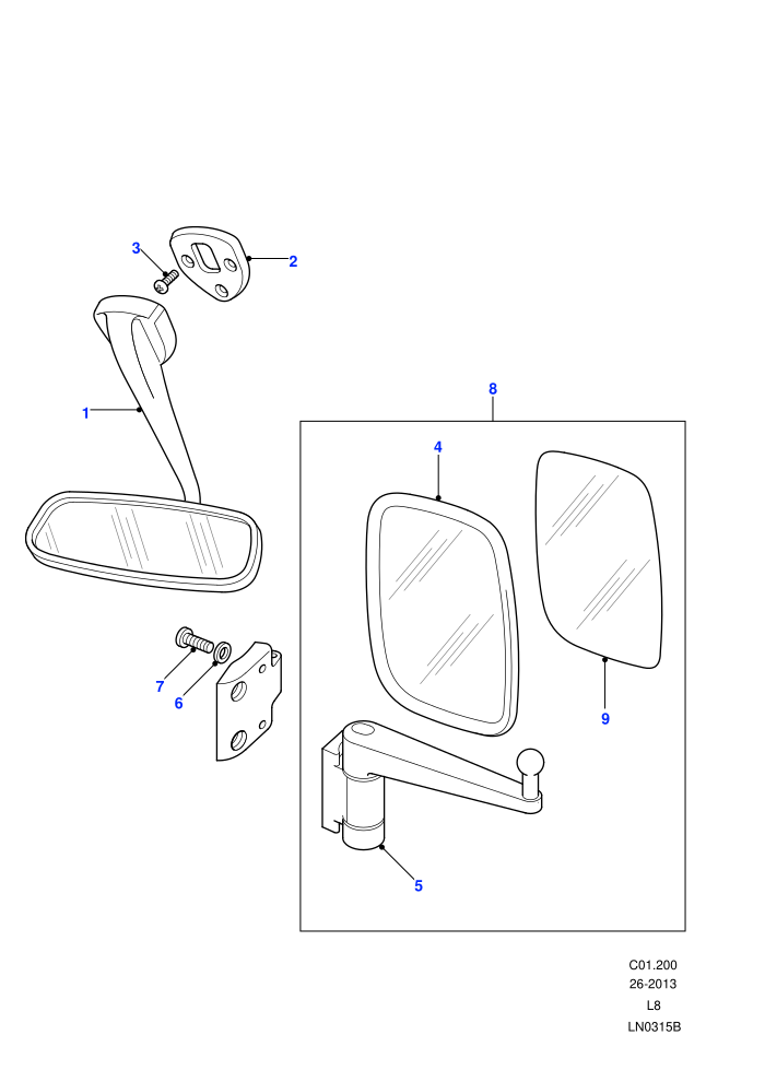 Mirrors-Interior & Exterior ((V)FROM7A000001)