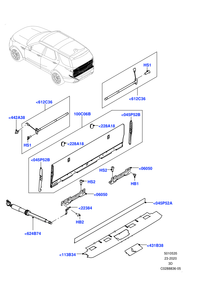 Load Compartment Trim (Inner Tailgate - Powered)(Floor,Nitra Plant Build,Power Deployable)((V)FROMK2000001)