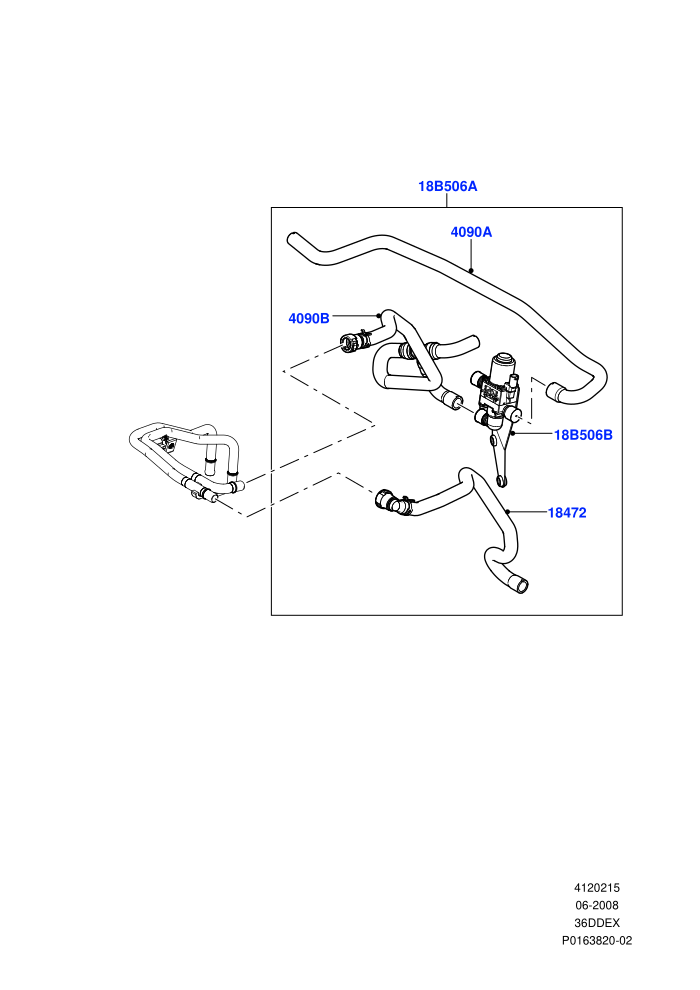 Heater Hoses (Park Heating With Remote Control,With Auxiliary Heater)(2 Zone Air Conditioning)((V)TO9A999999 (V)FROM7A000001)