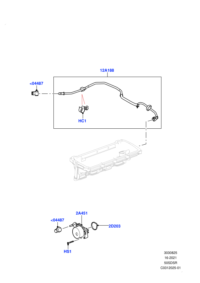 Vacuum Control And Air Injection (5.0 Petrol AJ133 DOHC CDA)(Nitra Plant Build)((V)FROMM2000001)