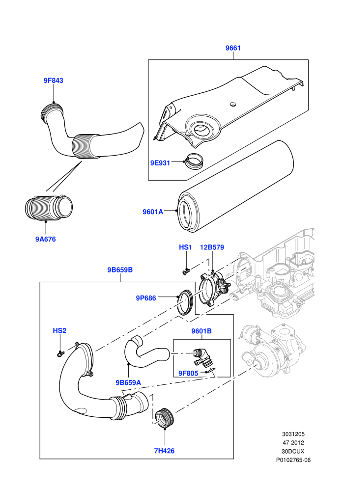 Air Cleaner (M57 D30 3.0 Diesel)