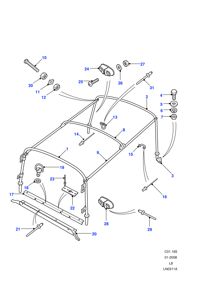 Hoodsticks (110&nbsp;Wheelbase,Crew Cab Pick Up)((V)FROM7A000001)