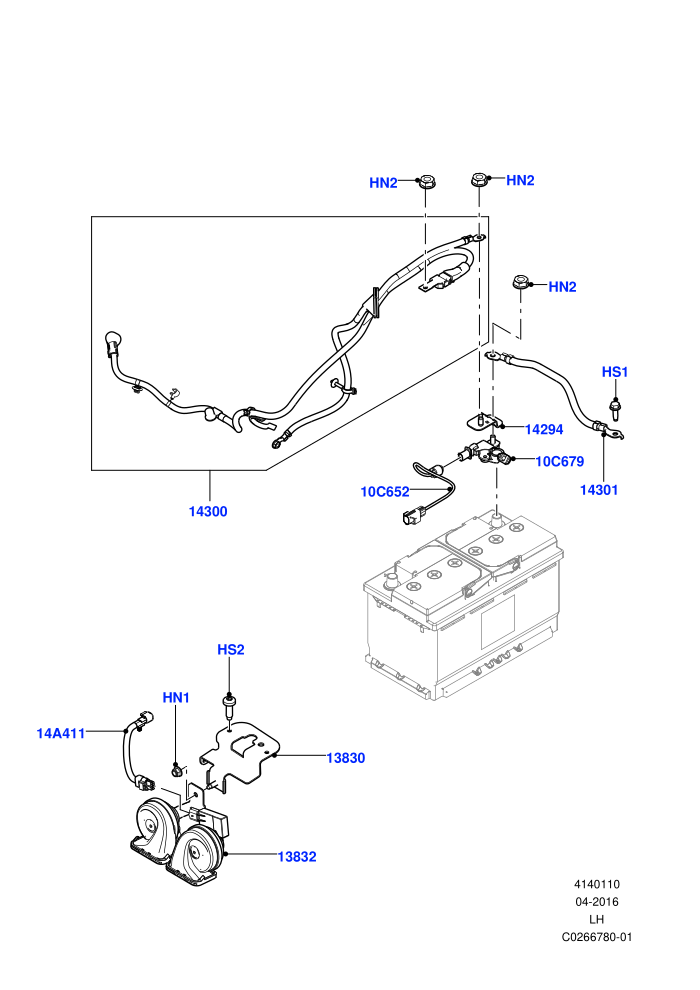 Battery Cables And Horn (Itatiaia (Brazil))((V)FROMGT000001)