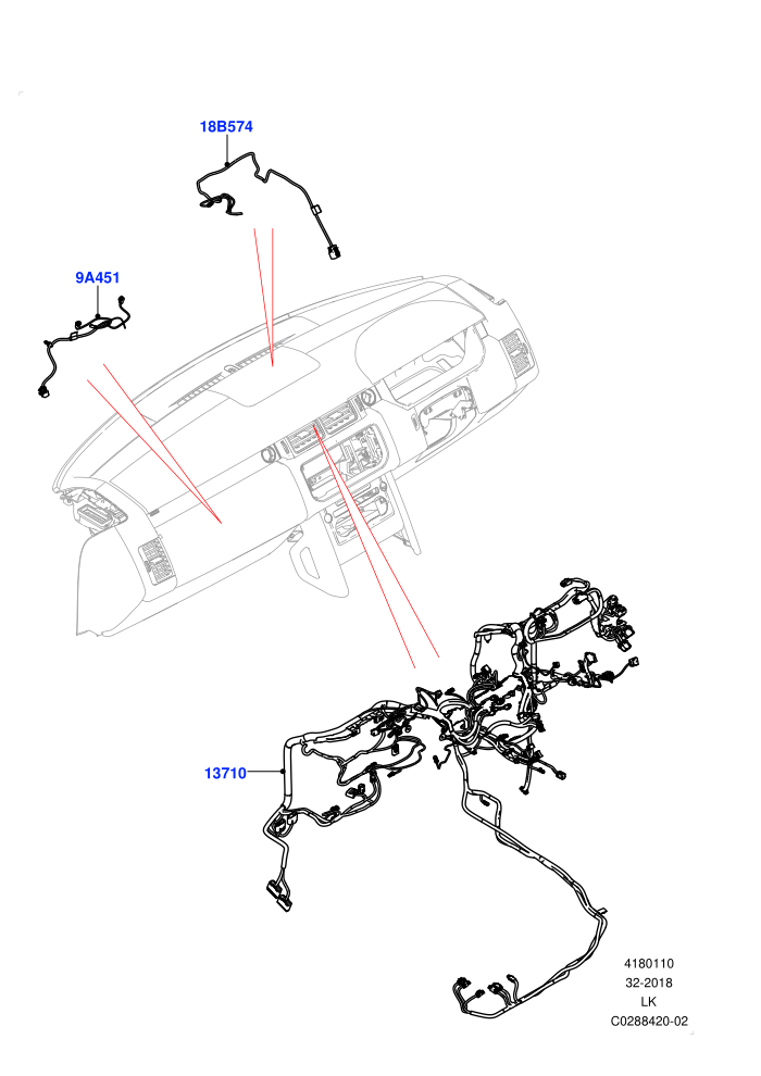 Electrical Wiring - Engine And Dash (Facia)((V)FROMKA000001)