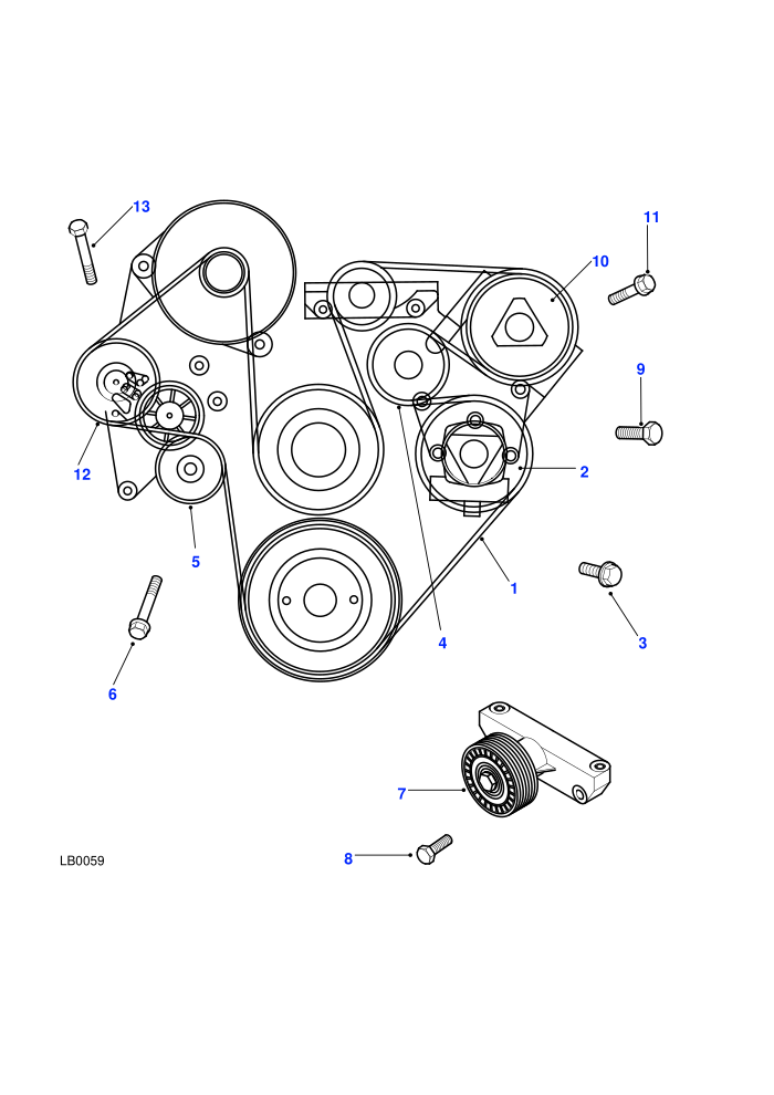 Drive Belt - With ACE (Less Air Conditioning,V8)