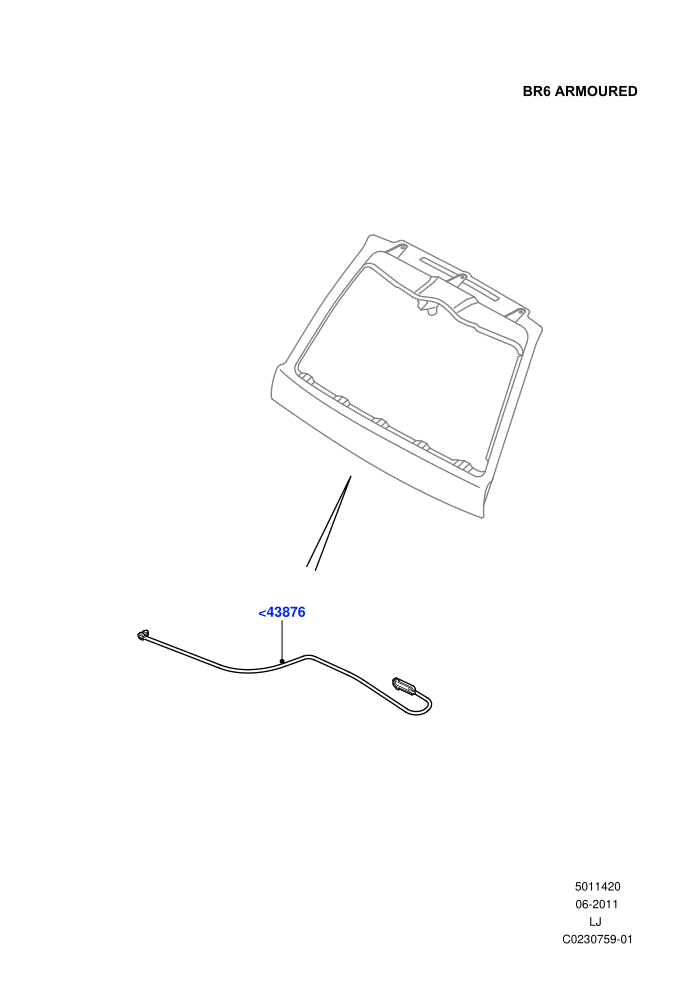 Luggage Compt/Tailgte Lock Controls (4085 KG GVM,With B6 Level Armouring)((V)TO9A999999)